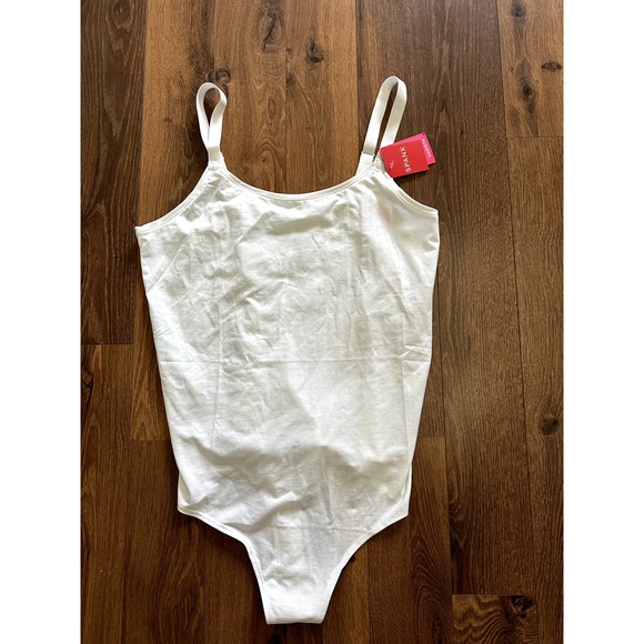 New SPANX Cami Thong Bodysuit, White Size 2X - Picture 2 of 7